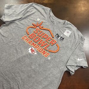 NWOT Kansas City Chiefs Nike Super Bowl Champions Vegas Motif Tee XXL - Gray NFL
